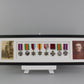 Military and Service Medal display Frame for Eight Medals and two 6x4" Photographs. 20x70cm. Handmade by Art@Home. War Medals. - PhotoFramesandMore - Wooden Picture Frames