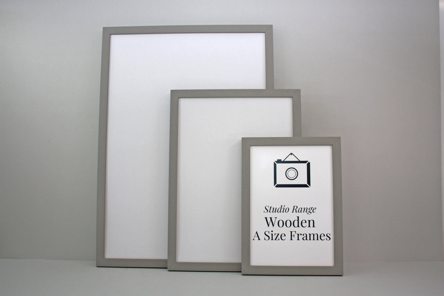 Pale Grey A-Size Frames - A1, A2, A3, A4 Size Wooden Poster Frame - PhotoFramesandMore - Wooden Picture Frames