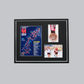 Medal display Frame with Apertures for  Portrait A4 Map or certificate & 5x7" Photo. Traditional Style