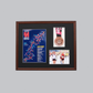 Medal display Frame with Apertures for  Portrait A4 Map or certificate & 5x7" Photo. Traditional Style