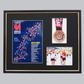 Medal display Frame with Apertures for  Portrait A4 Map or certificate & 5x7" Photo. Traditional Style