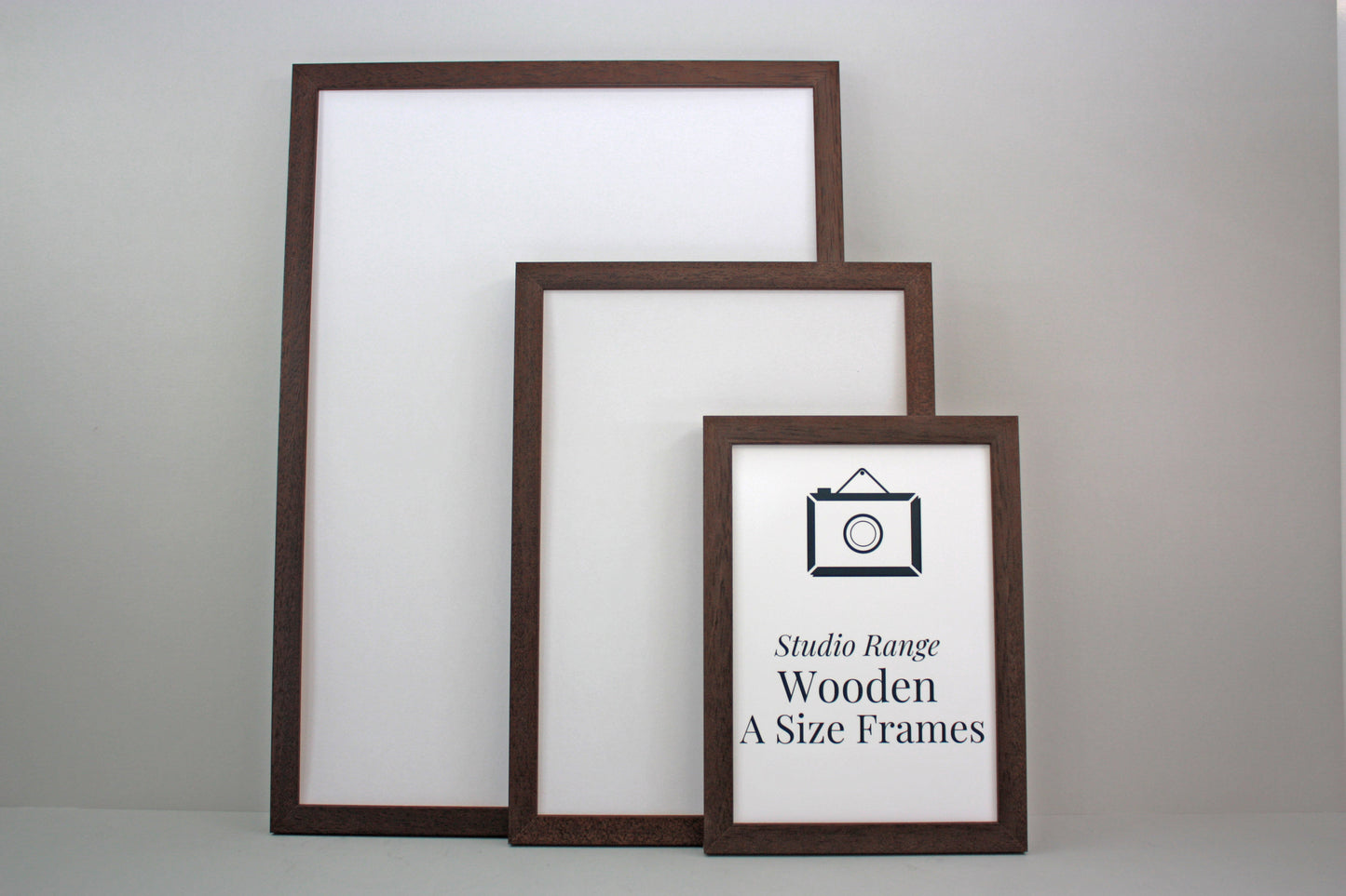 Walnut Colour A-Size Frames - A1, A2, A3, A4 Size Wooden Poster Frame - PhotoFramesandMore - Wooden Picture Frames