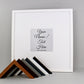 Wedding Signing Frames. 50x50cm. With 8x8inch Aperture for personalised Name/Quote or for a Photo. Wedding Guestbook. - PhotoFramesandMore - Wooden Picture Frames