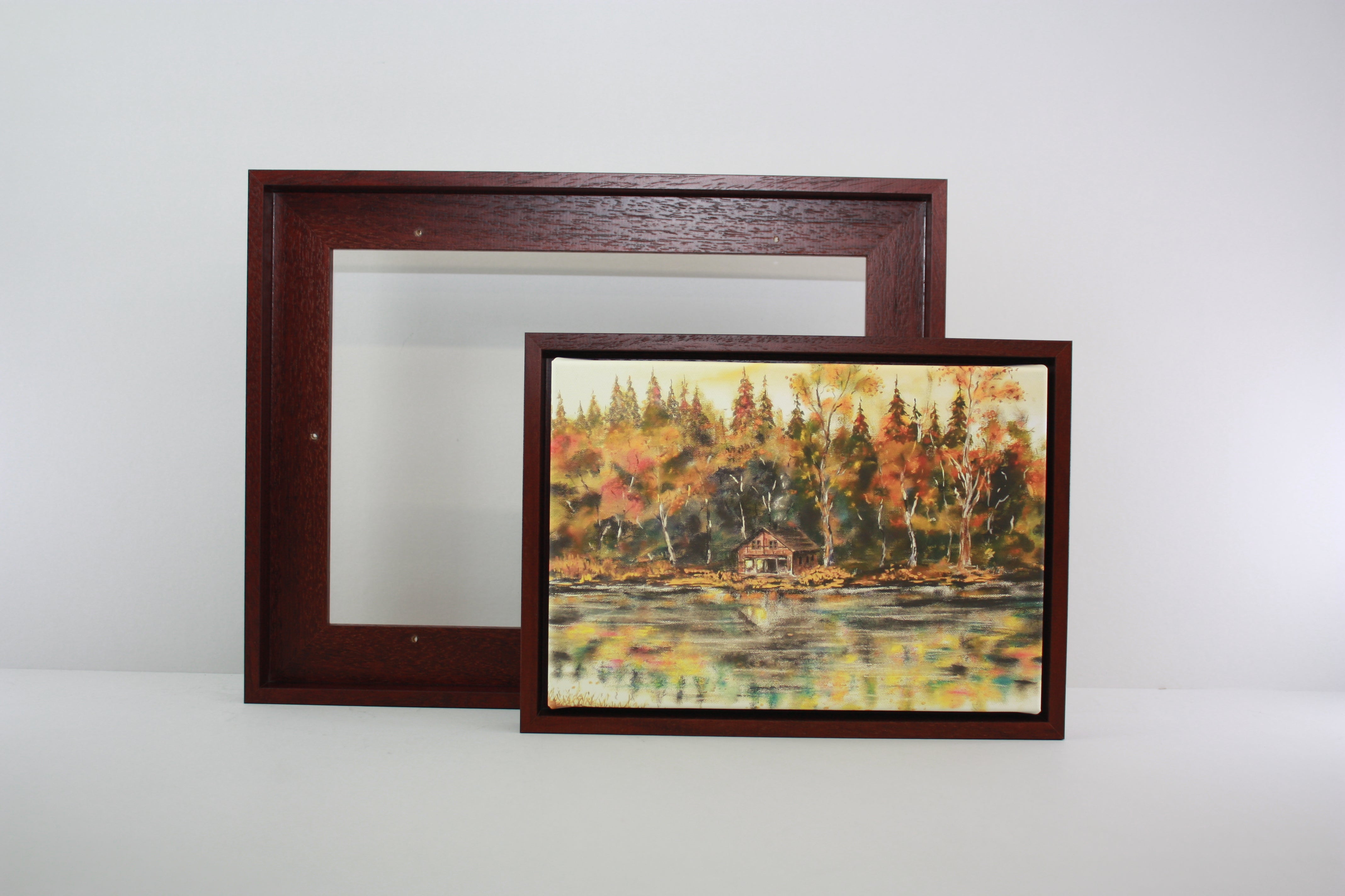 Dark Grey Wooden Tray Frames. 22mm Deep. Floating Effect for Canvas ...