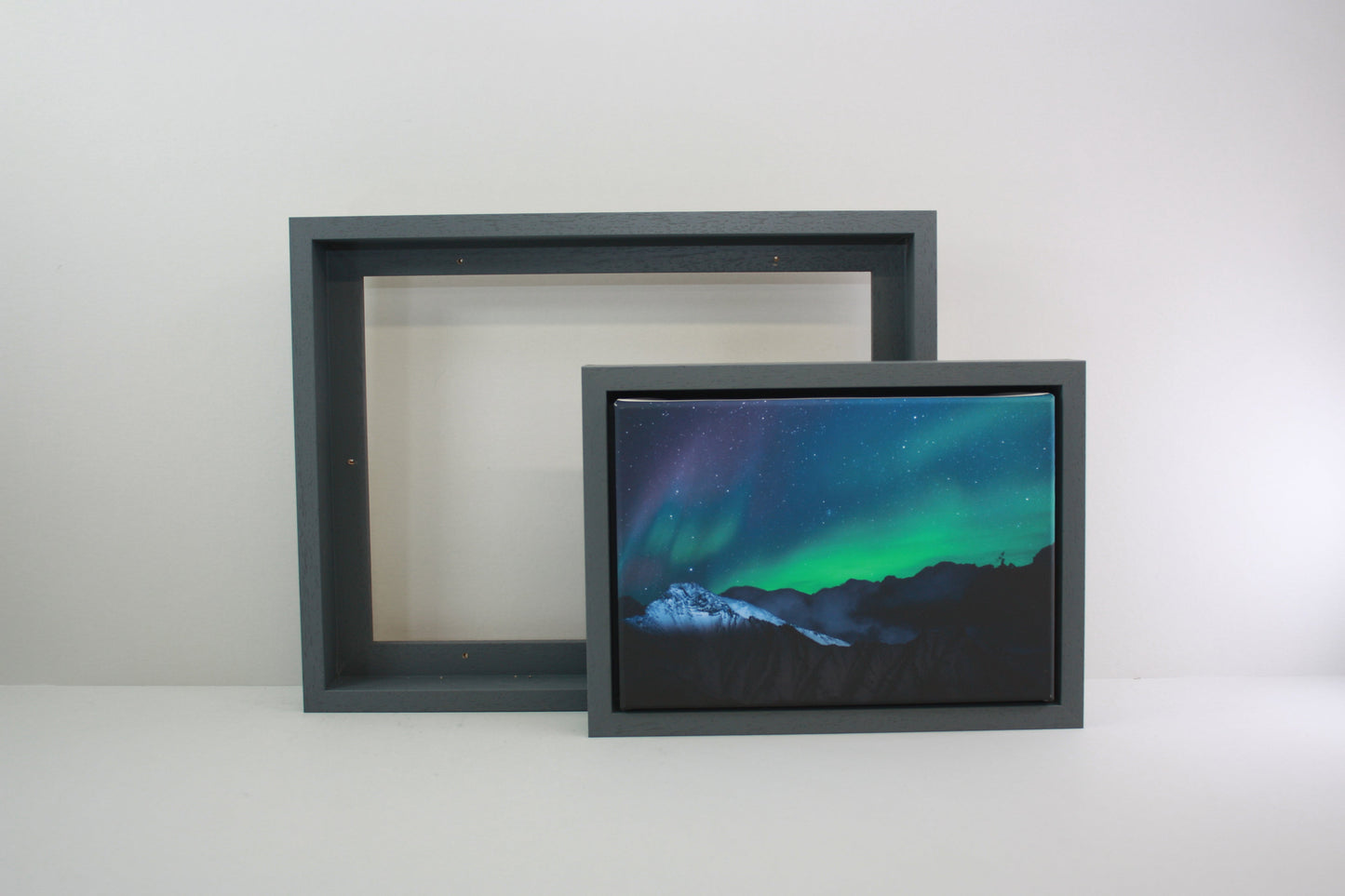 Dark Grey - 40mm Deep Canvas Tray Frames.  Standard Sizes. Floating Effect Frames for Canvases. - PhotoFramesandMore - Wooden Picture Frames