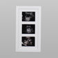 Baby Scan Photo Frame - Multi aperture Frame for Three Scan sized Photos.  Handmade. Baby Shower Gift | Pregnancy Announcement