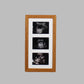 Baby Scan Photo Frame - Multi aperture Frame for Three Scan sized Photos.  Handmade. Baby Shower Gift | Pregnancy Announcement