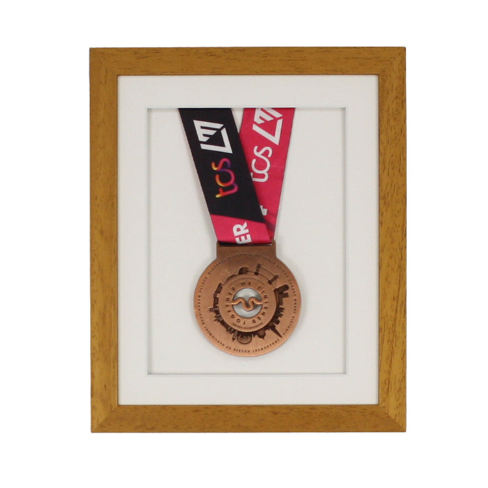 Marathon Medal Frame | Stand or Hang | Black or Oak | Wooden | Made in UK