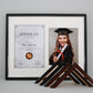 Traditional Style Graduation Frame with Photo. Suits an A4 Sized Certificate and a 10x8" Photo. - PhotoFramesandMore - Wooden Picture Frames