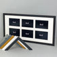 Suits Six 6x4" Photos. 30x60cm. Wooden Multi Aperture Photo Frame. - PhotoFramesandMore - Wooden Picture Frames