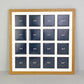 Suits Sixteen 4x4" photos. 50x50cm. Wooden Multi Aperture Photo Frame. - PhotoFramesandMore - Wooden Picture Frames