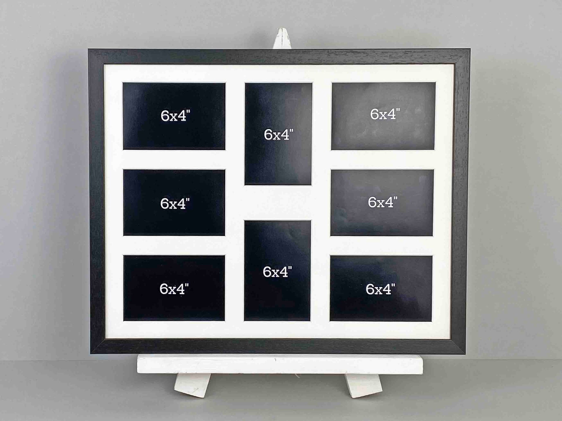 Suits Eight 6x4" Photos. 40x50cm Multi Aperture Photo Frame. - PhotoFramesandMore - Wooden Picture Frames