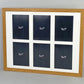 Suits Six 5x7" Photos. 40x50cm. Wooden Multi Aperture Photo Frame.