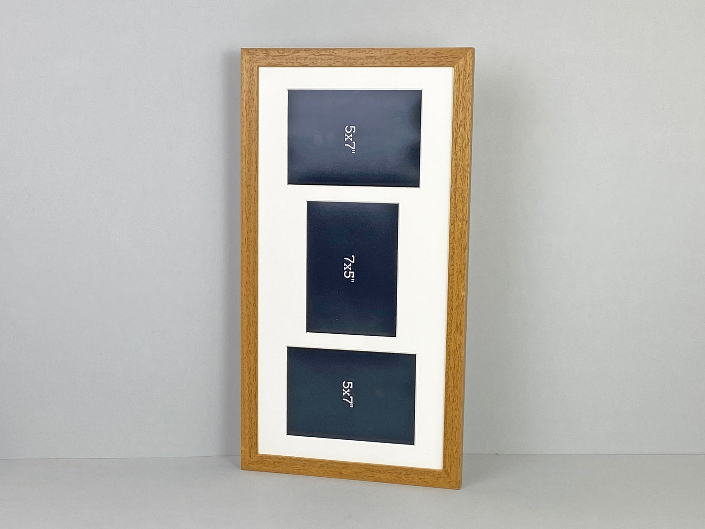 Suits Three 5x7" Photos, Mixed Portrait and Landscape. Multi Aperture Photo Frame. - PhotoFramesandMore