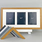 Suits Three 5x7" Photos. 25x50cm. Wooden Multi Aperture/ Collage Frame. - PhotoFramesandMore - Wooden Picture Frames