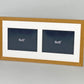 Suits Two 8x6" Photos. 25x50cm. Wooden Multi picture Frame