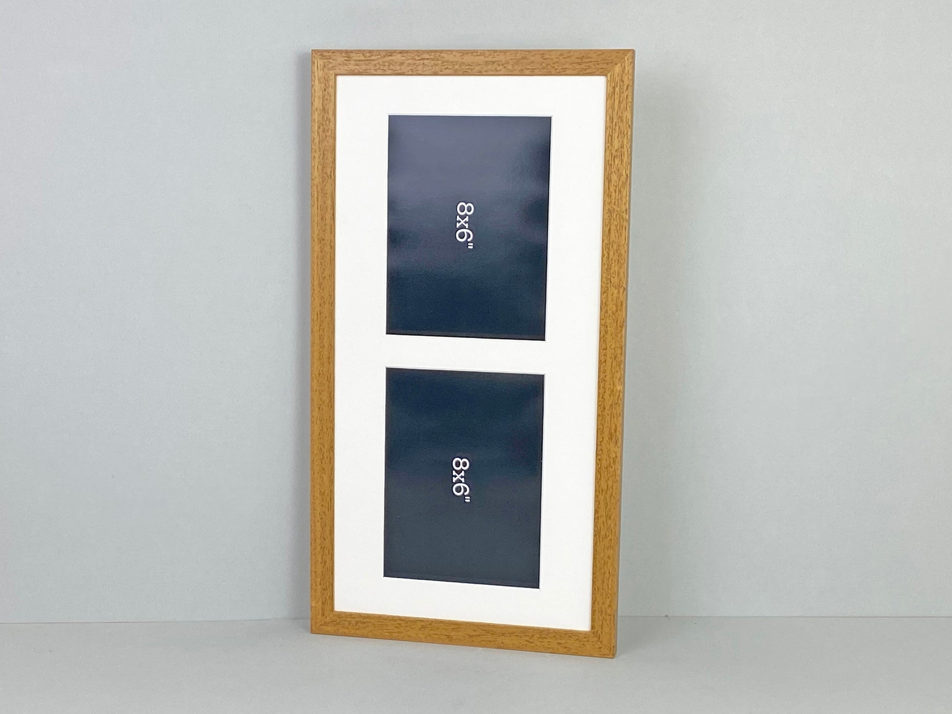 Suits Two 8x6" Photos. 25x50cm. Wooden Multi picture Frame - PhotoFramesandMore