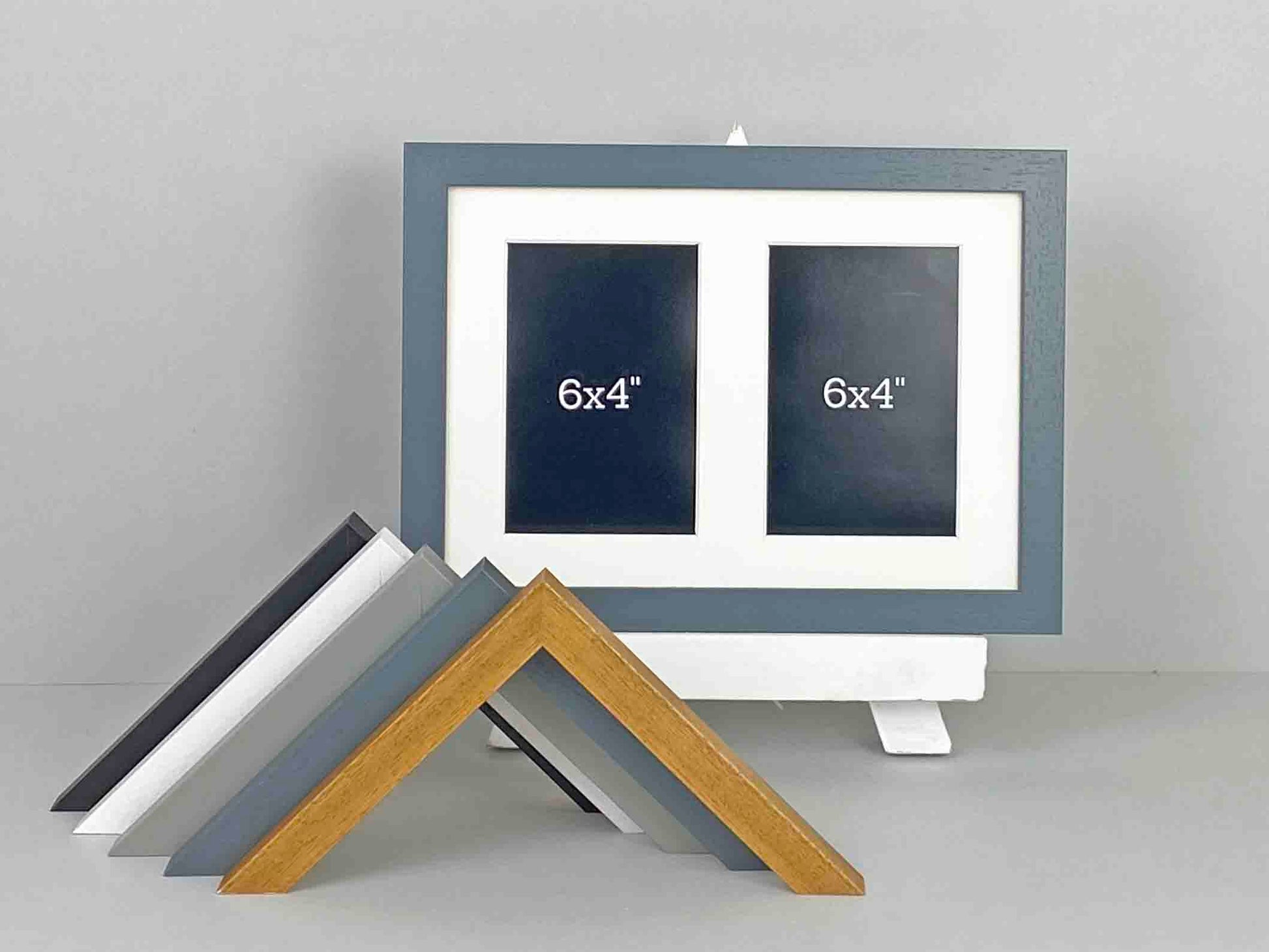 Suits Two 6x4" Photos. A4 Multi Aperture Photo Frame. - PhotoFramesandMore - Wooden Picture Frames