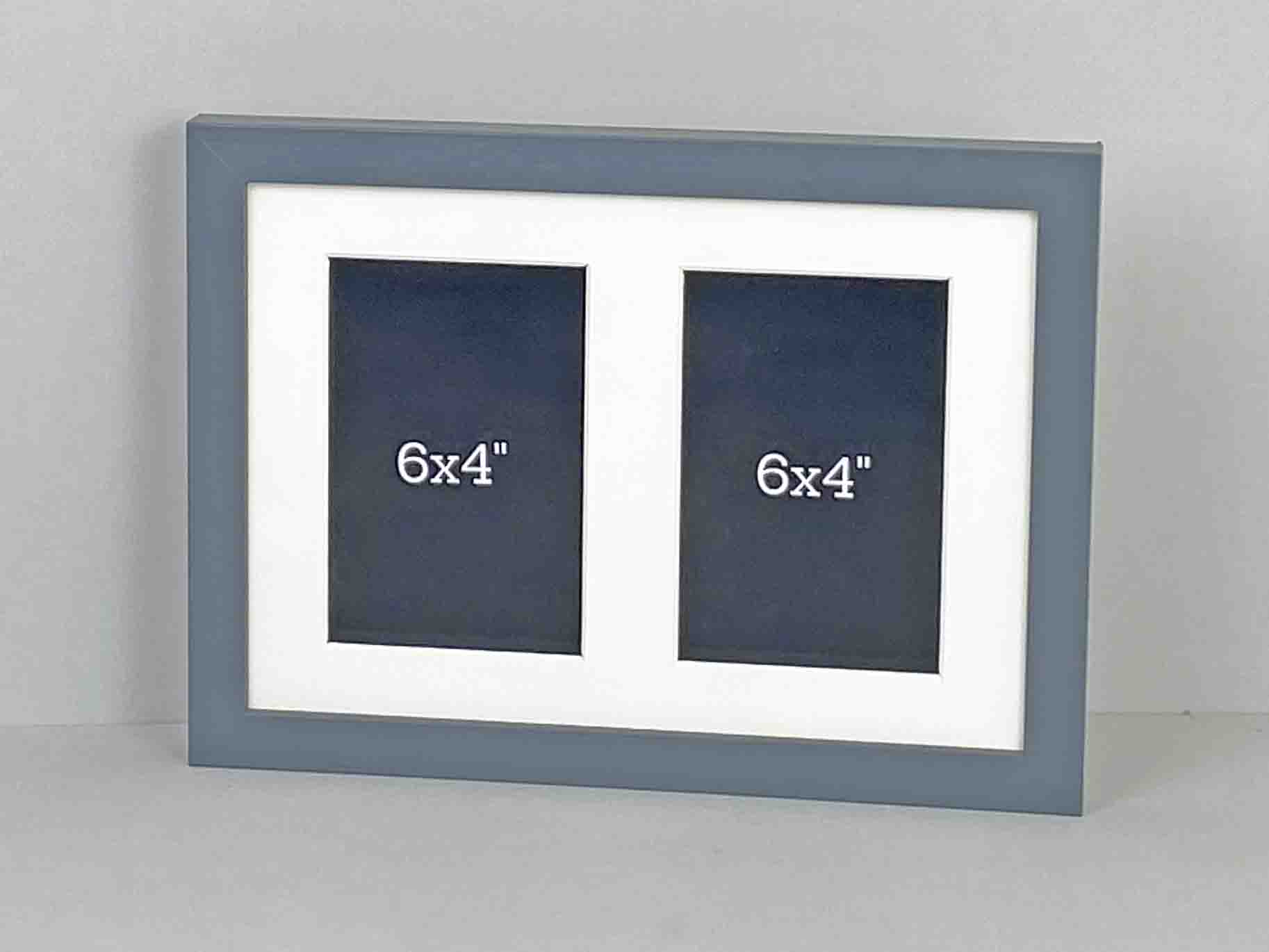 Suits Two 6x4" Photos. A4 Multi Aperture Photo Frame. - PhotoFramesandMore - Wooden Picture Frames