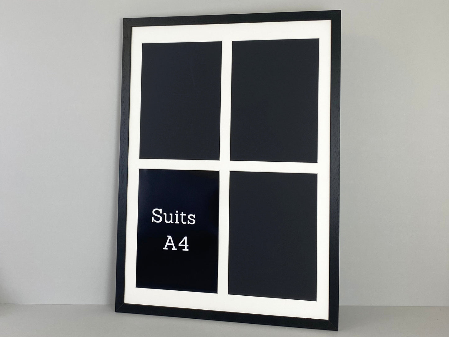 Suits Four A4 Photos / Certificates. 50x70cm. Multi Aperture Photo Frame. - PhotoFramesandMore - Wooden Picture Frames