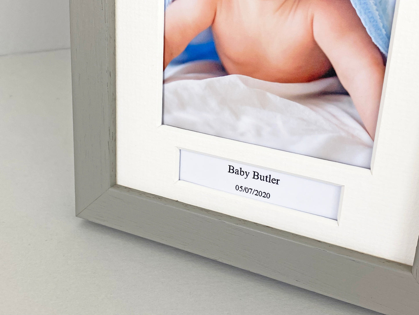 Personalised Mini Caption Frames. 8x6" Frame with 6x4" Photo. Your Text and Photo to treasure a special memory. Handmade by Art@Home in the UK - PhotoFramesandMore - Wooden Picture Frames