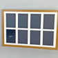Suits Eight 5x7" photos.40x60cm. Wooden Multi Aperture Photo Frame.
