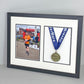 Medal display Frame with Apertures for Medal & Photo. 30x40cm - PhotoFramesandMore - Wooden Picture Frames