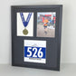 Medal display Frame with Apertures for Bib  &  Photo. 40x50cm. - PhotoFramesandMore - Wooden Picture Frames