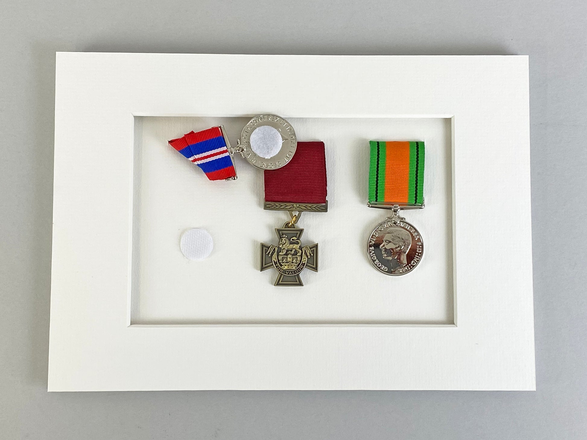 Personalised Military and Service Medal display Frame for Two Medals. 20x20cm. Handmade by Art@Home. War Medals. WW1. WW2. - PhotoFramesandMore - Wooden Picture Frames