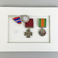 Personalised Military Medal display Frame for Six Medals and two 6x4" Photographs. 20x60cm.  War Medals. - PhotoFramesandMore - Wooden Picture Frames