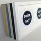 Suits two 5x7" Photos. 20x40cm. Wooden Multi Aperture photo Frame. - PhotoFramesandMore