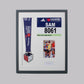 Personalised Medal display Frame with Apertures for Medal, Race Bib (21x16cm), 6x4" Photo and Text.