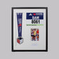 Personalised Medal display Frame with Apertures for Medal, Race Bib (21x16cm), 6x4" Photo and Text.