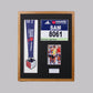 Personalised Medal display Frame with Apertures for Medal, Race Bib (21x16cm), 6x4" Photo and Text.
