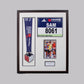 Personalised Medal display Frame with Apertures for Medal, Race Bib (21x16cm), 6x4" Photo and Text.