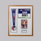 Personalised Medal display Frame with Apertures for Medal, Race Bib (21x16cm), 6x4" Photo and Text.