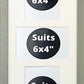 Suits Three 6x4" Photos. 20x50cm. Wooden Multi Photo Frame. - PhotoFramesandMore - Wooden Picture Frames