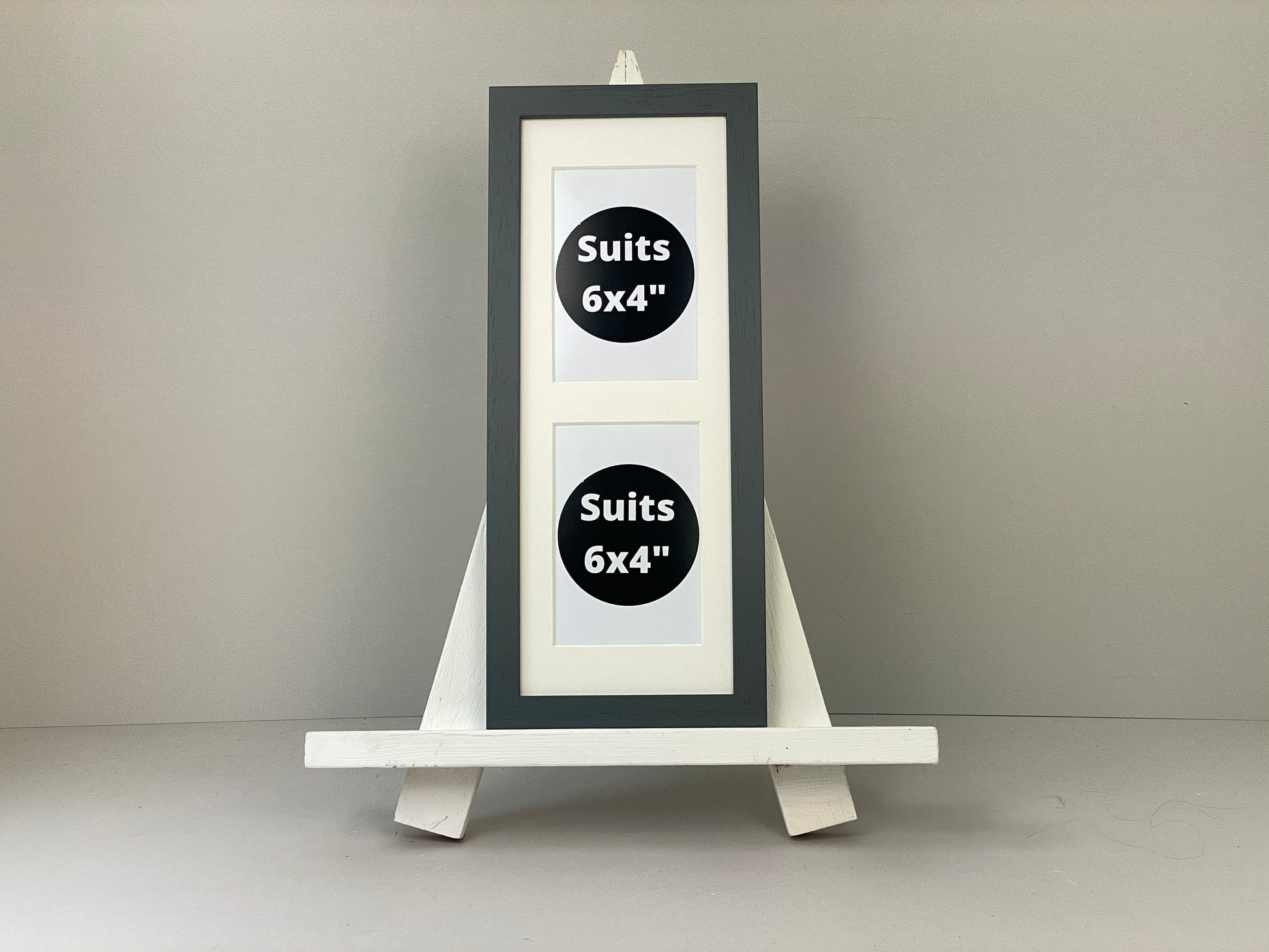 Suits Two 6x4" photos. 15x40cm. Portrait or Landscape. Wooden Collage Photo Frame. - PhotoFramesandMore - Wooden Picture Frames