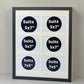 Suits Six 5x7" Photos. 40x50cm. Wooden Multi Aperture Photo Frame. - PhotoFramesandMore