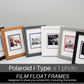 Polaroid I-TYPE Film Float Frame - Suits One Polaroid I-Type | Wooden Photo Frame showing the entire Photo, including border. - PhotoFramesandMore - Wooden Picture Frames