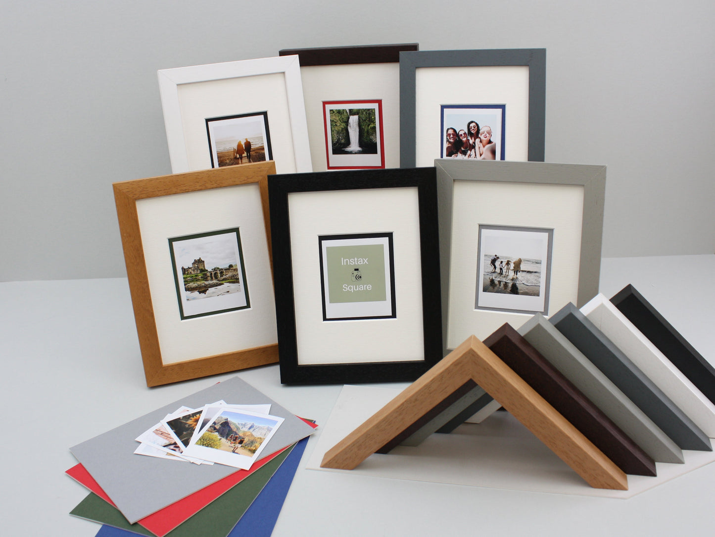 Instax Film Float Frame - Suits Four Instax Square Films - PhotoFramesandMore - Wooden Picture Frames