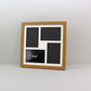 Suits Four 6x4" Photos. 30x30cm. Wooden Multi aperture Frame.