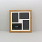 Suits Four 6x4" Photos. 30x30cm. Wooden Multi aperture Frame.