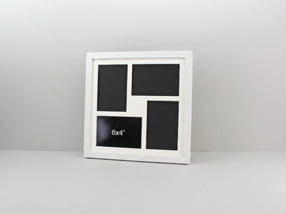 Suits Four 6x4" Photos. 30x30cm. Wooden Multi aperture Frame.