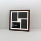 Suits Four 6x4" Photos. 30x30cm. Wooden Multi aperture Frame.