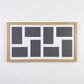 Suits Eight 6x4" Photos. 30x60cm. Wooden Multi Aperture Photo Frame.