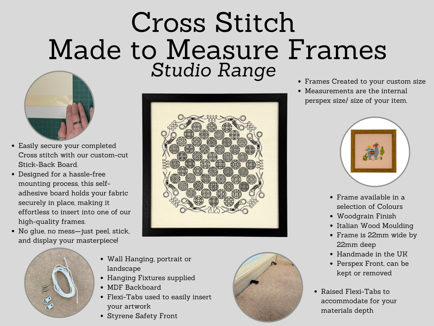 Cross Stitch Frames - Made To Measure Wooden Frames - Studio Range