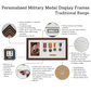 Personalised Military Medal display Frame for Six Medals and one 6x4" Photograph. Traditional Range - PhotoFramesandMore - Wooden Picture Frames