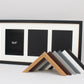 Suits Three 8x6" sized Prints/Photos. 30x60cm. Wooden Multi Aperture Frame. - PhotoFramesandMore - Wooden Picture Frames