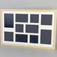 Suits 10 Images, 4x4", 6x4", 5x5", 5x7". Naturals Range.40x60cm. Wooden Multi Aperture Photo Frame.